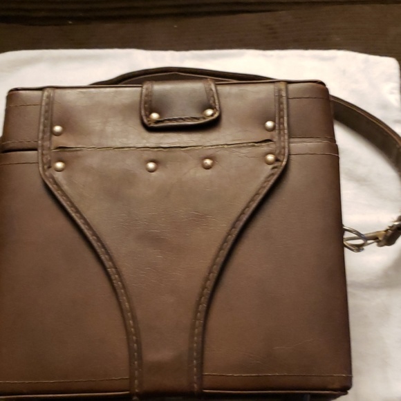 Leather Vintage Camera Tote - Picture 3 of 8